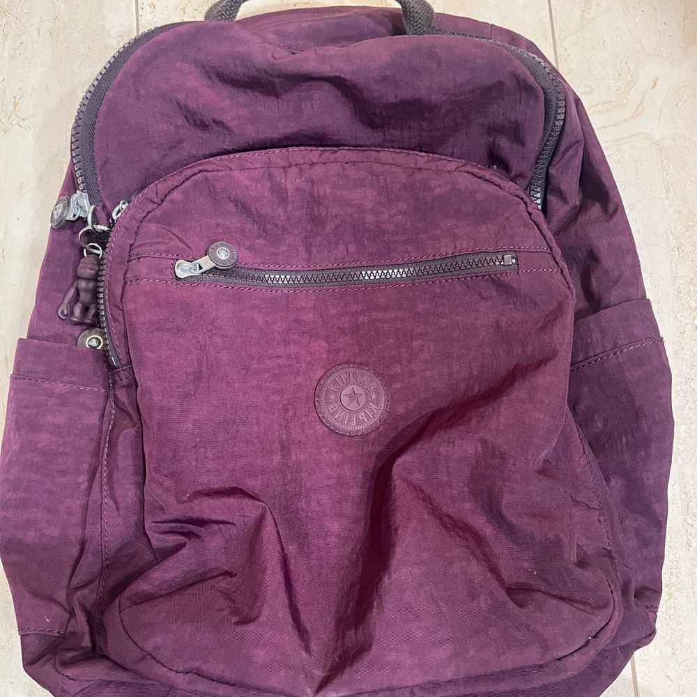 Kipling Seoul Large Burgundy Backpack